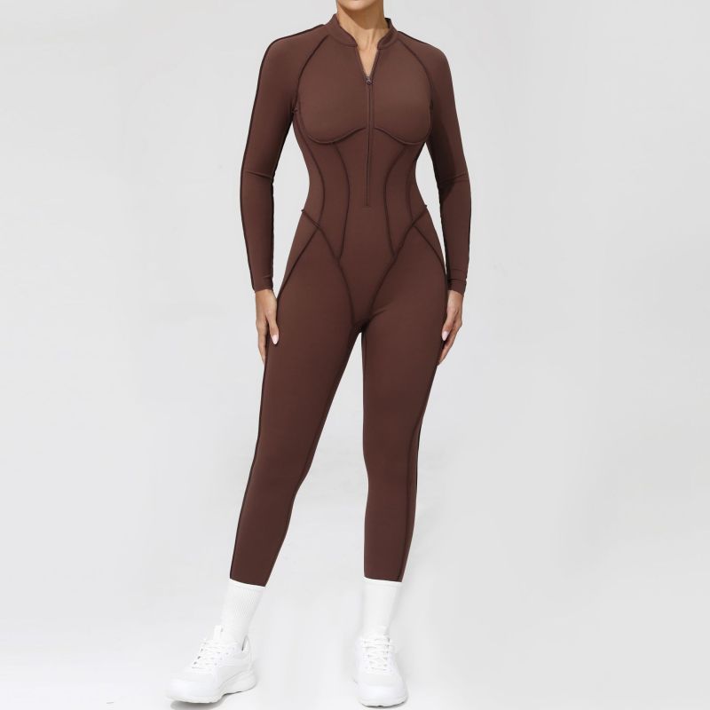 QS-25633-Woman Long-sleeved One-piece Leggings