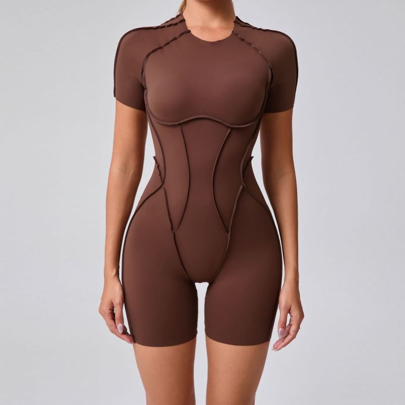 QS-50310-Woman Short-Sleeved Jumpsuit