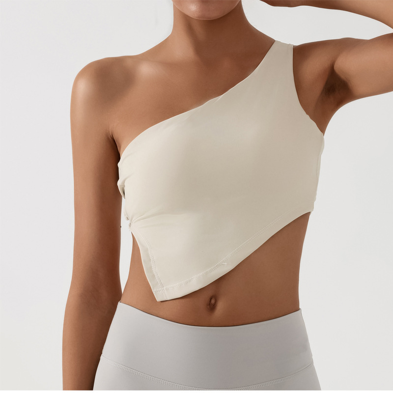 European and American cross-border sports fitness vest for women with beautiful back, seamless backless, with chest pads, quick-drying one-piece bra