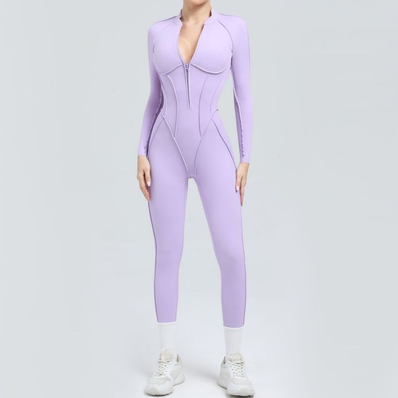 QS-25633-Woman Long-sleeved One-piece Leggings