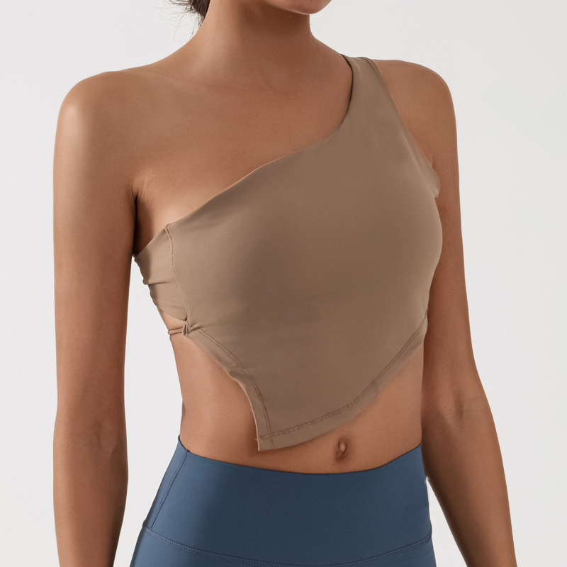 European and American cross-border sports fitness vest for women with beautiful back, seamless backless, with chest pads, quick-drying one-piece bra