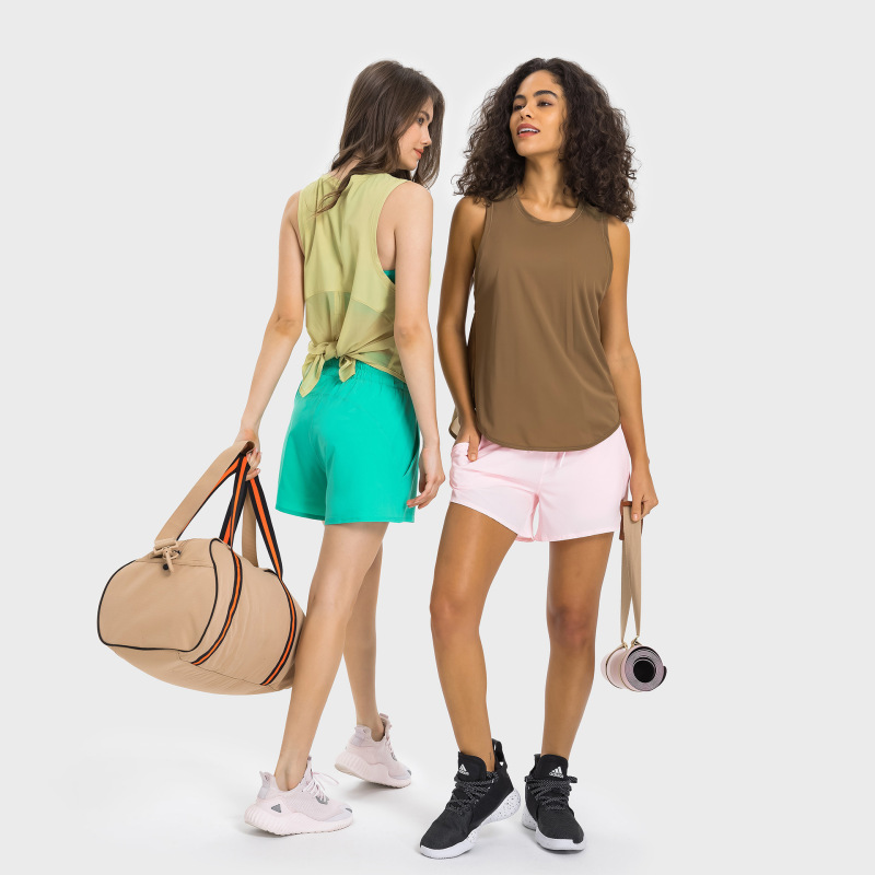 New quick-drying vest women's fitness yoga sleeveless blouse running breathable loose sports T-shirt summer S2023