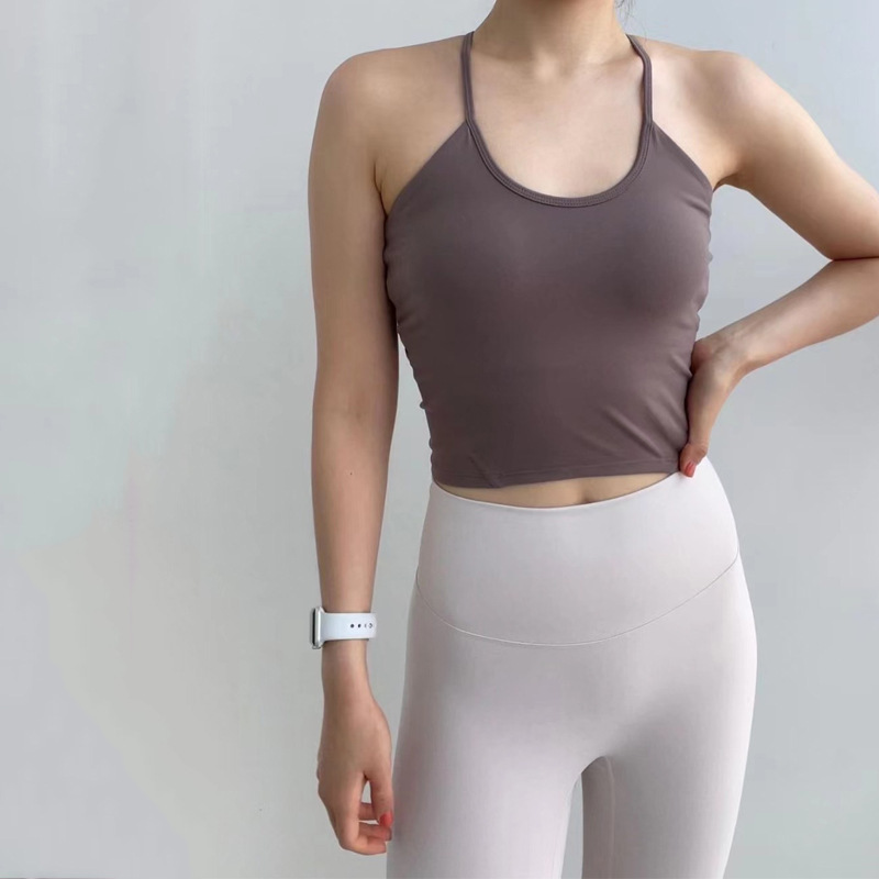 New Yoga Vest Women Quick Dry Beautiful Back High Elastic Sports Fitness Running Dance Training Suspenders One Piece Delivery