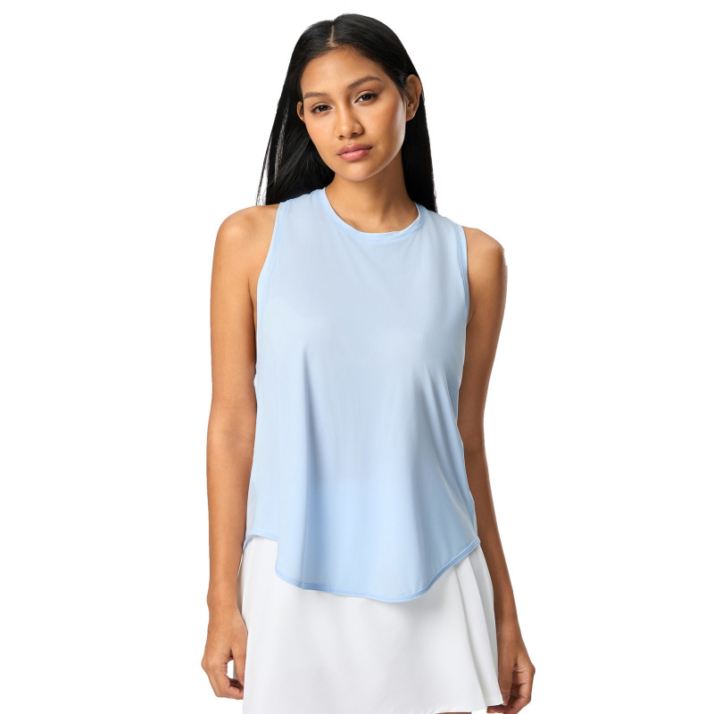 New quick-drying vest women's fitness yoga sleeveless blouse running breathable loose sports T-shirt summer S2023
