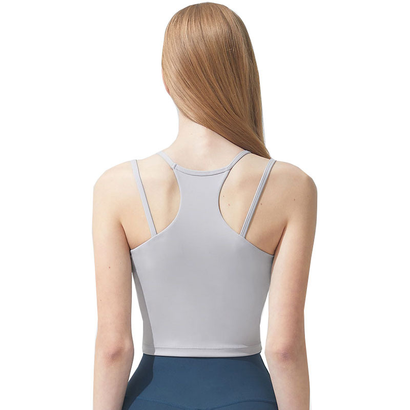 Korean version of sports fitness vest women's high waist chest wrap shockproof quick-drying yoga Pilates training sling spot delivery