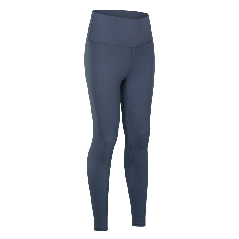 Diqian skin-friendly nude yoga pants women's high waist hip-lifting running tight stretch sports fitness pants D19037-2