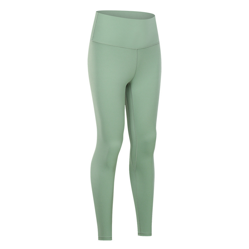Diqian skin-friendly nude yoga pants women's high waist hip-lifting running tight stretch sports fitness pants D19037-2
