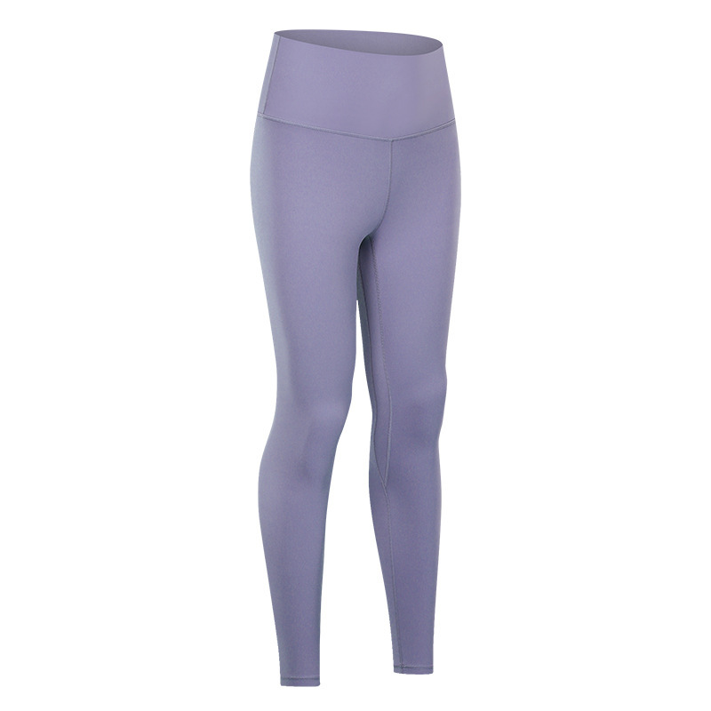 Diqian skin-friendly nude yoga pants women's high waist hip-lifting running tight stretch sports fitness pants D19037-2