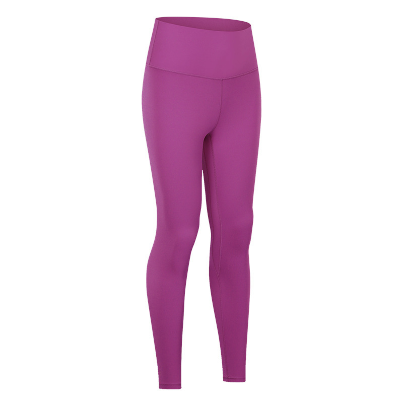 Diqian skin-friendly nude yoga pants women's high waist hip-lifting running tight stretch sports fitness pants D19037-2