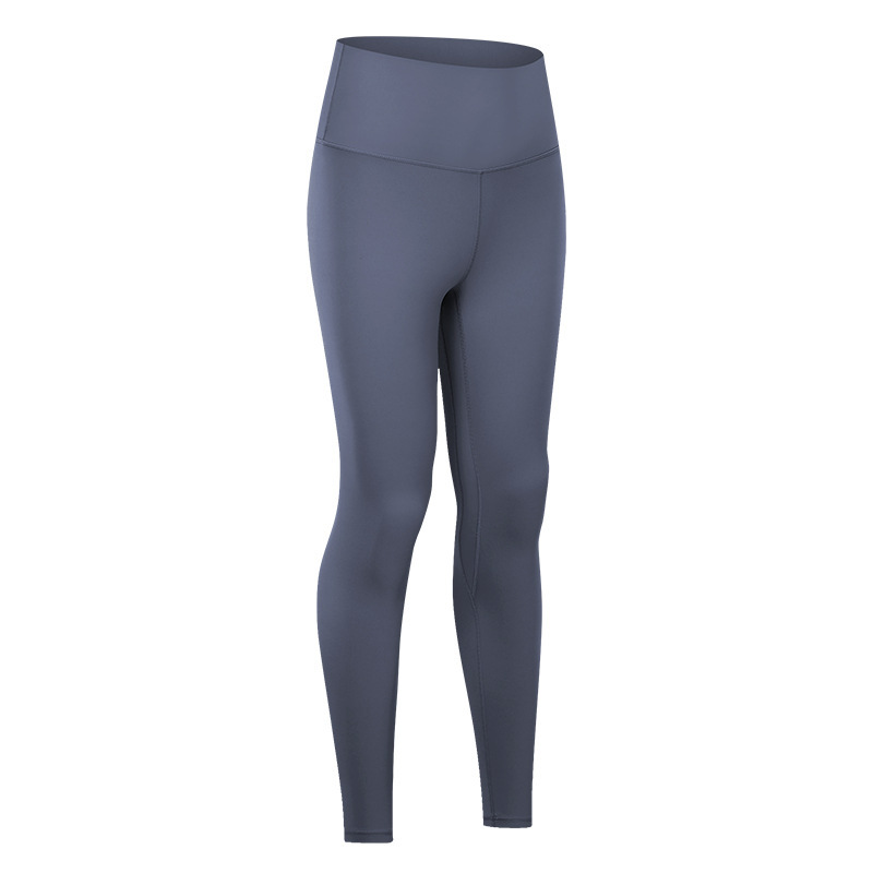 Diqian skin-friendly nude yoga pants women's high waist hip-lifting running tight stretch sports fitness pants D19037-2