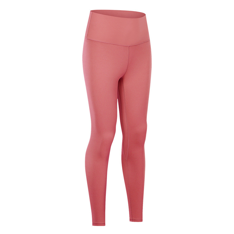 Diqian skin-friendly nude yoga pants women's high waist hip-lifting running tight stretch sports fitness pants D19037-2