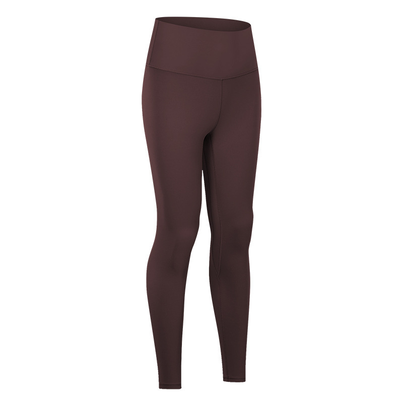 Diqian skin-friendly nude yoga pants women's high waist hip-lifting running tight stretch sports fitness pants D19037-2