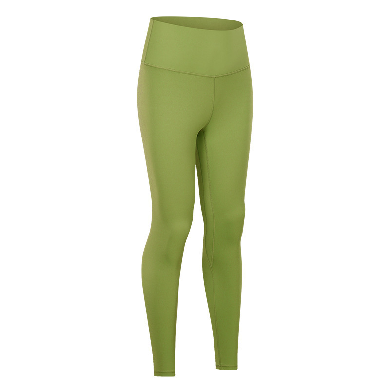 Diqian skin-friendly nude yoga pants women's high waist hip-lifting running tight stretch sports fitness pants D19037-2