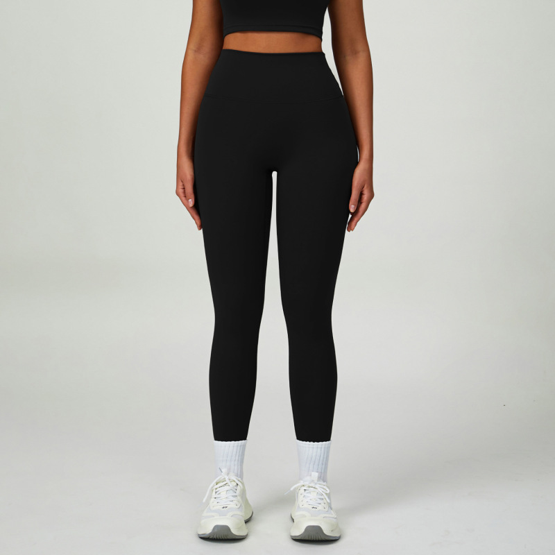 High waist hip lift fitness pants women tight outdoor cycling sports running pants breathable quick dry nude yoga pants