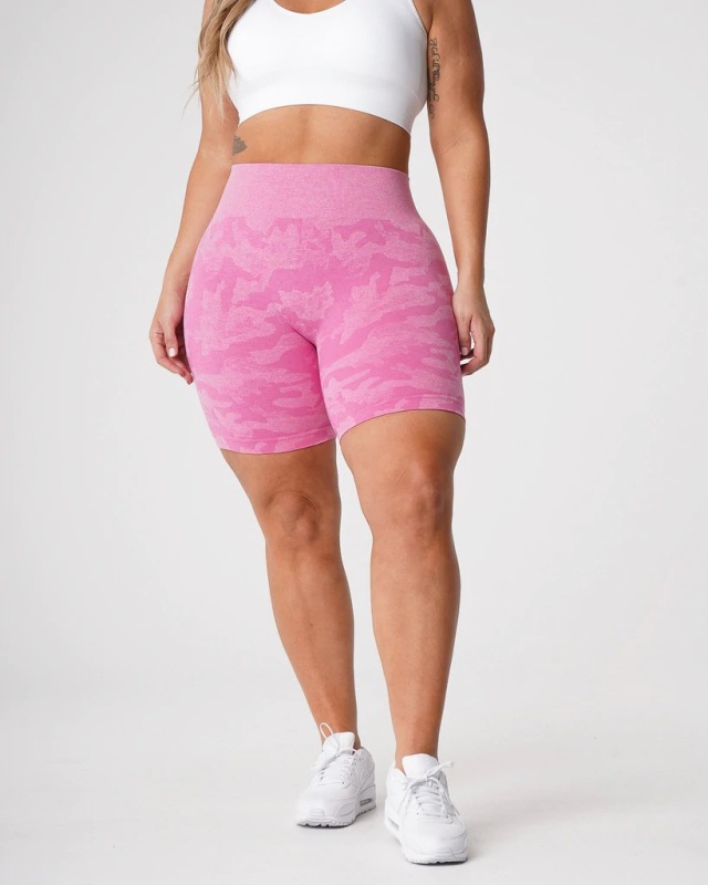 2022 Cross-border AliExpress Camouflage Jacquard Fitness Shorts Camouflage Yoga Shorts Seamless Camouflage Shorts