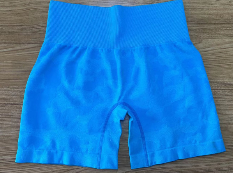 2022 Cross-border AliExpress Camouflage Jacquard Fitness Shorts Camouflage Yoga Shorts Seamless Camouflage Shorts