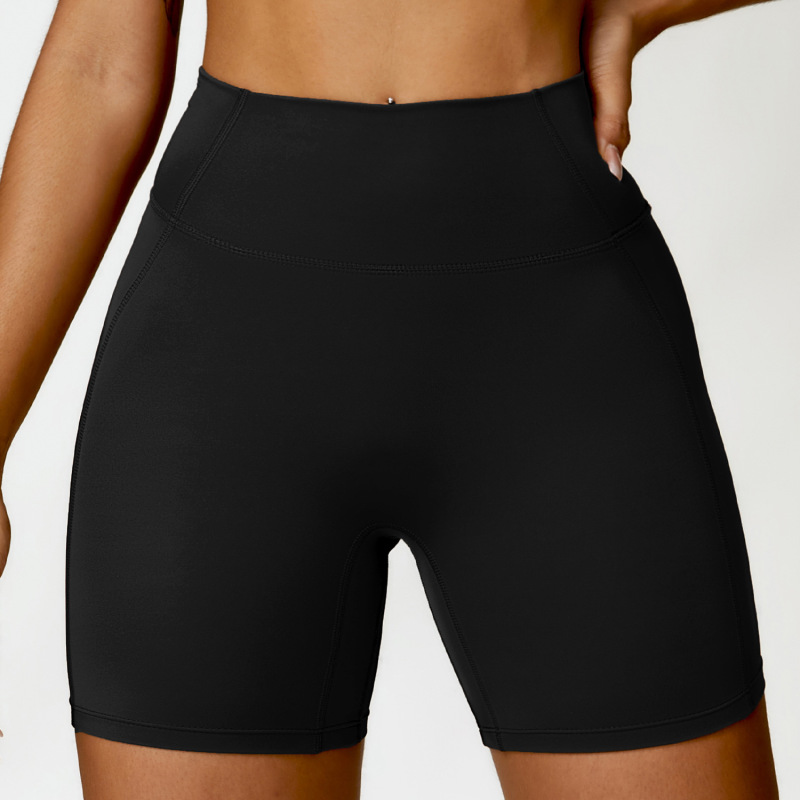 Zechuang European and American hip-lifting yoga shorts, abdomen-tightening high-waisted fitness pants for women, cloud-feeling breathable tight sports shorts 8503