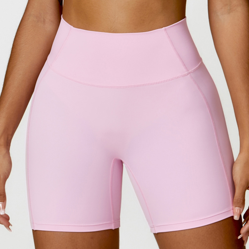 Zechuang European and American hip-lifting yoga shorts, abdomen-tightening high-waisted fitness pants for women, cloud-feeling breathable tight sports shorts 8503
