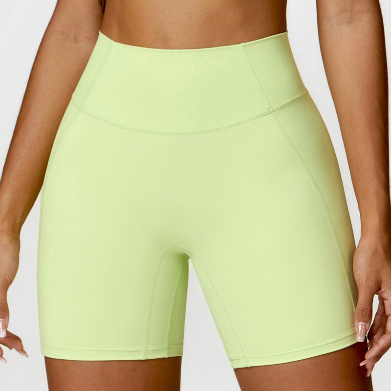 Zechuang European and American hip-lifting yoga shorts, abdomen-tightening high-waisted fitness pants for women, cloud-feeling breathable tight sports shorts 8503