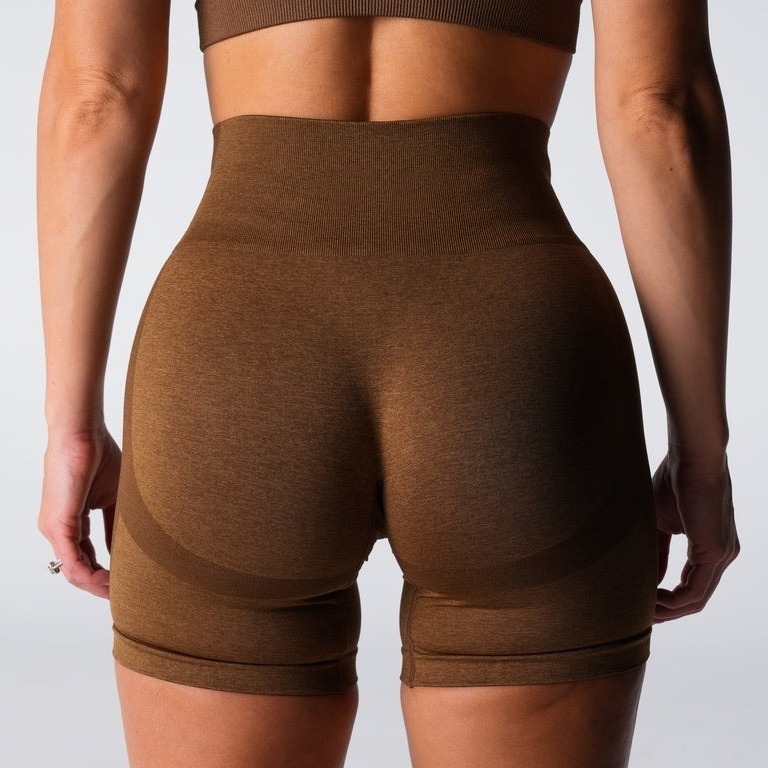 European and American style cationic polyester nylon AB yarn high elastic big hip-lifting dark flower seamless yoga pants three-quarter pants fitness pants