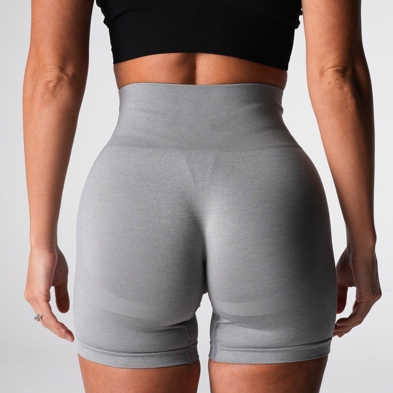 European and American style cationic polyester nylon AB yarn high elastic big hip-lifting dark flower seamless yoga pants three-quarter pants fitness pants