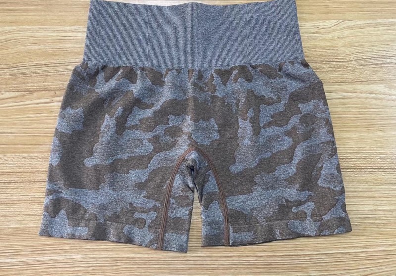 2022 Cross-border AliExpress Camouflage Jacquard Fitness Shorts Camouflage Yoga Shorts Seamless Camouflage Shorts