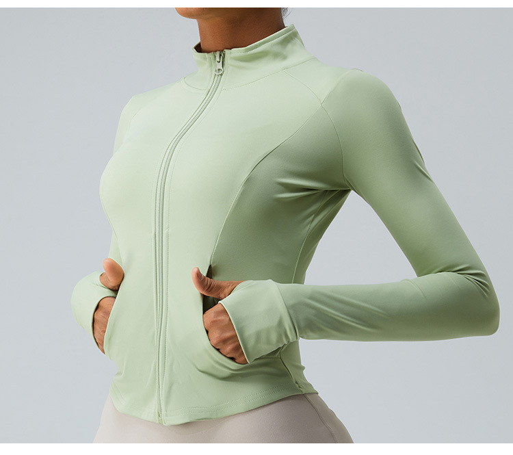 YJ-TM0136WT Women's Quick Dry Zip-Up Sports Jacket