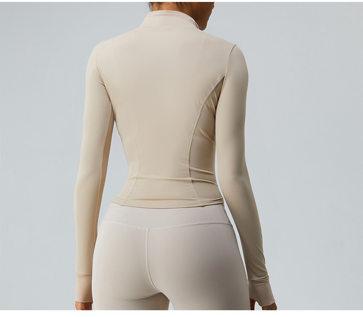 YJ-TM0136WT Women's Quick Dry Zip-Up Sports Jacket