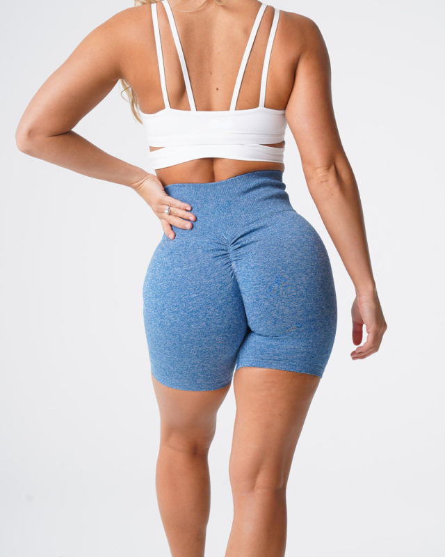 AliExpress Amazon hip pleated hip lift waist snowflake seamless fitness yoga shorts fitness three-quarter pants