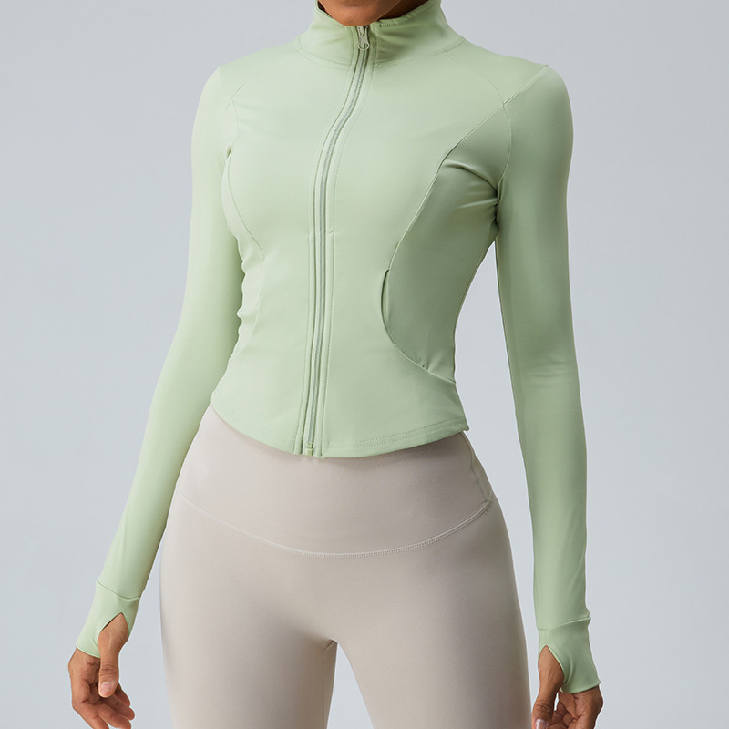 Autumn new cloud-feel zipper yoga jacket for women slim fit long-sleeved fitness clothes top quick-drying sports jacket
