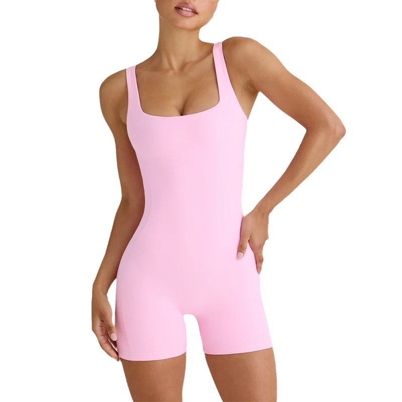Cross-border backless sexy back fitness training moisture wicking fitness yoga clothes high elastic waist hip lifting jumpsuit