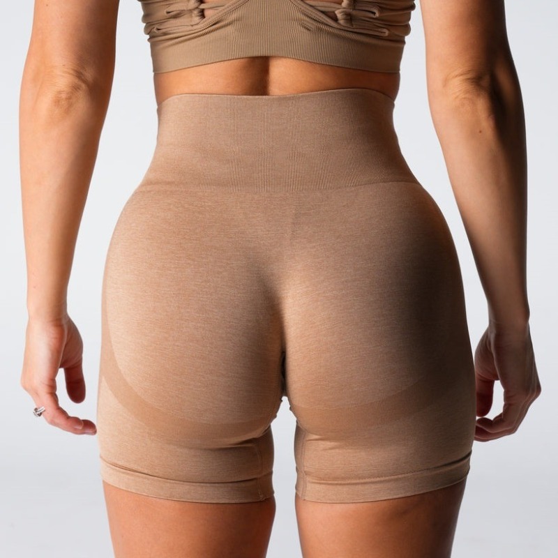European and American style cationic polyester nylon AB yarn high elastic big hip-lifting dark flower seamless yoga pants three-quarter pants fitness pants
