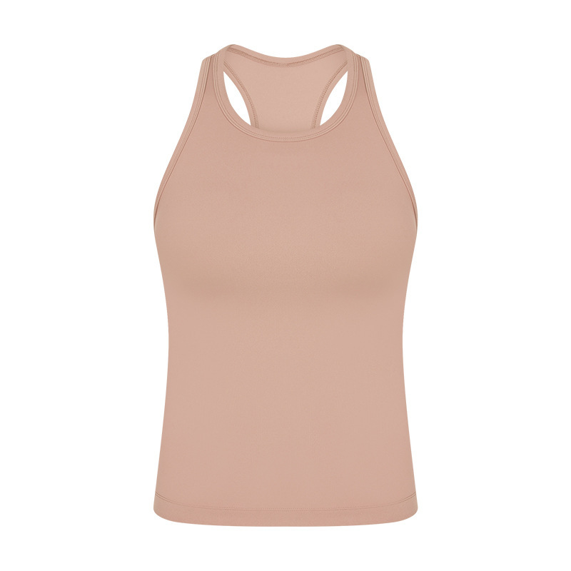 Summer nude high elastic sports tops slim yoga clothes new yoga vest fitness women wear DT343