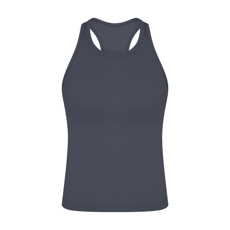 Summer nude high elastic sports tops slim yoga clothes new yoga vest fitness women wear DT343