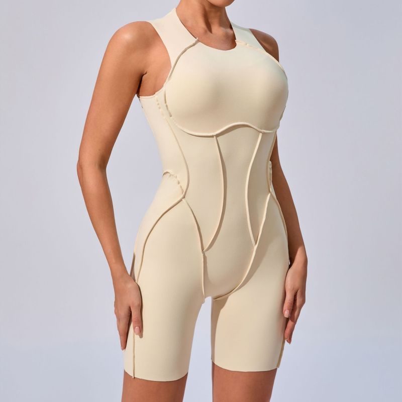 QS-25100-LTY-Three-dimensional Stitched Jumpsuit