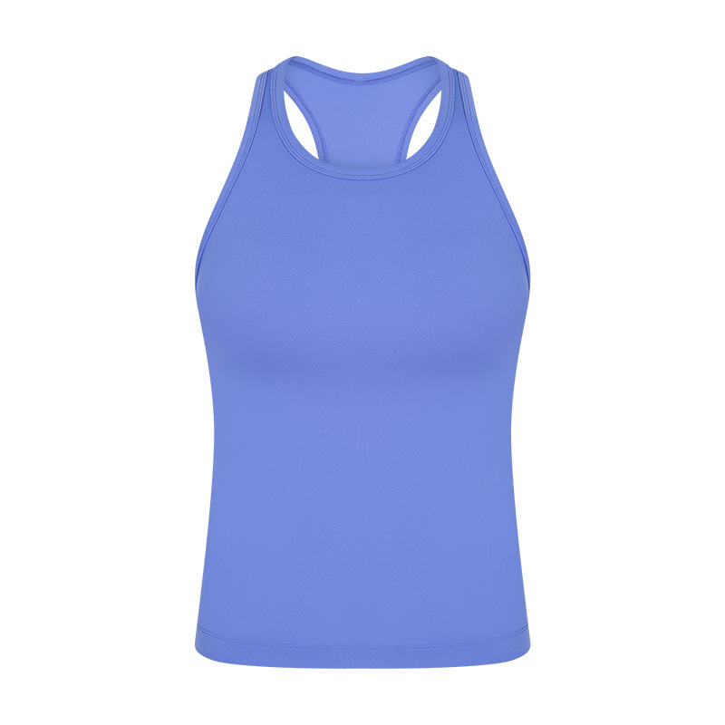 Summer nude high elastic sports tops slim yoga clothes new yoga vest fitness women wear DT343