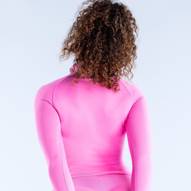 Amazon full matte ultra-soft nylon fabric tight half-zip long-sleeved jacket fitness clothes long-sleeved zipper fitness
