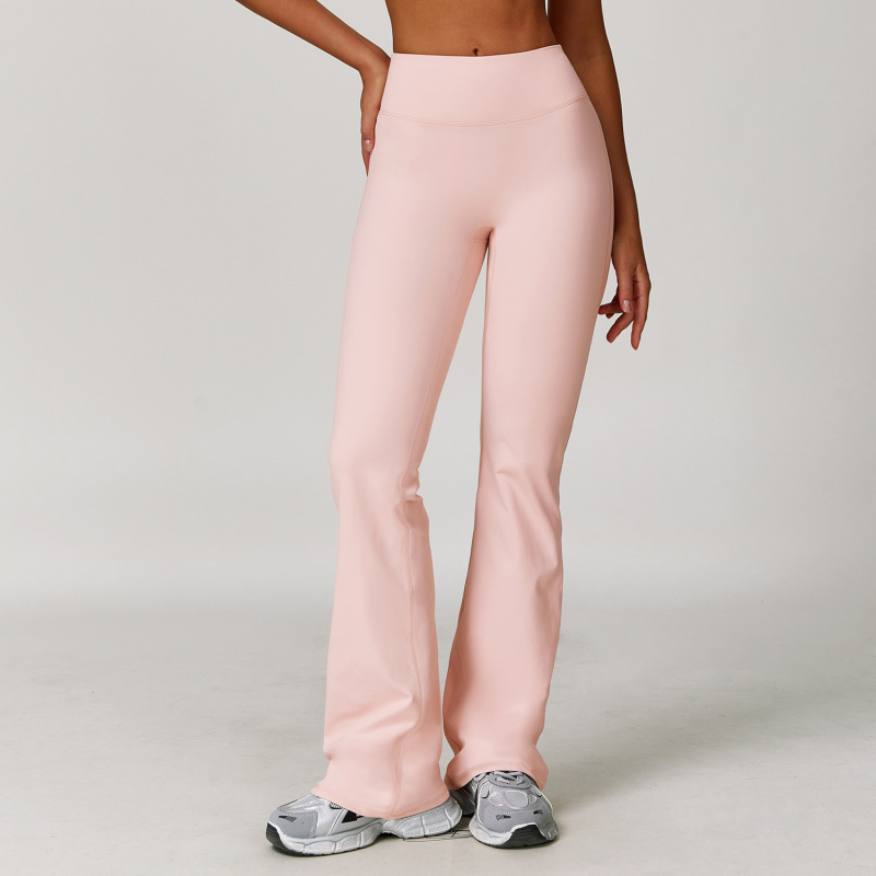 Zechuang cross-border sanded high waist yoga pants tight wide leg flared pants running sports fitness flared pants 5061