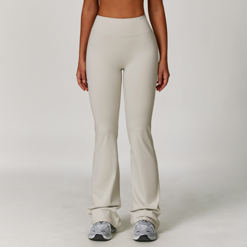 Zechuang cross-border sanded high waist yoga pants tight wide leg flared pants running sports fitness flared pants 5061
