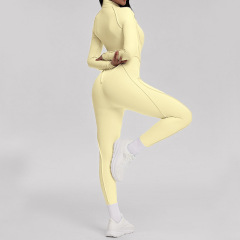 Long Sleeves - Backless Light Yellow