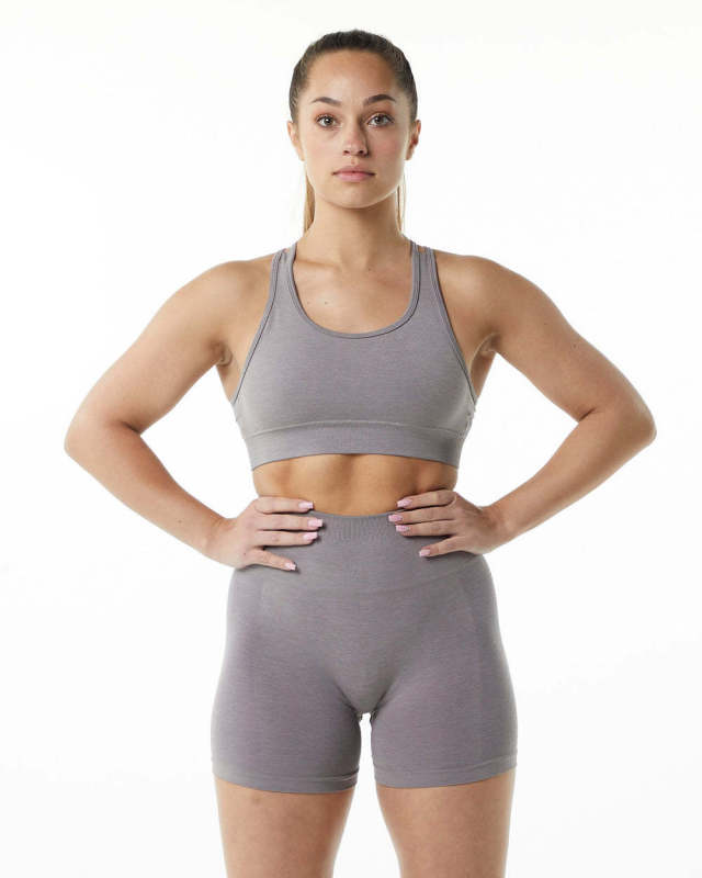 Specially supply cross-border double cross back beautiful back sports bra seamless three-quarter pants set yoga bra shorts set