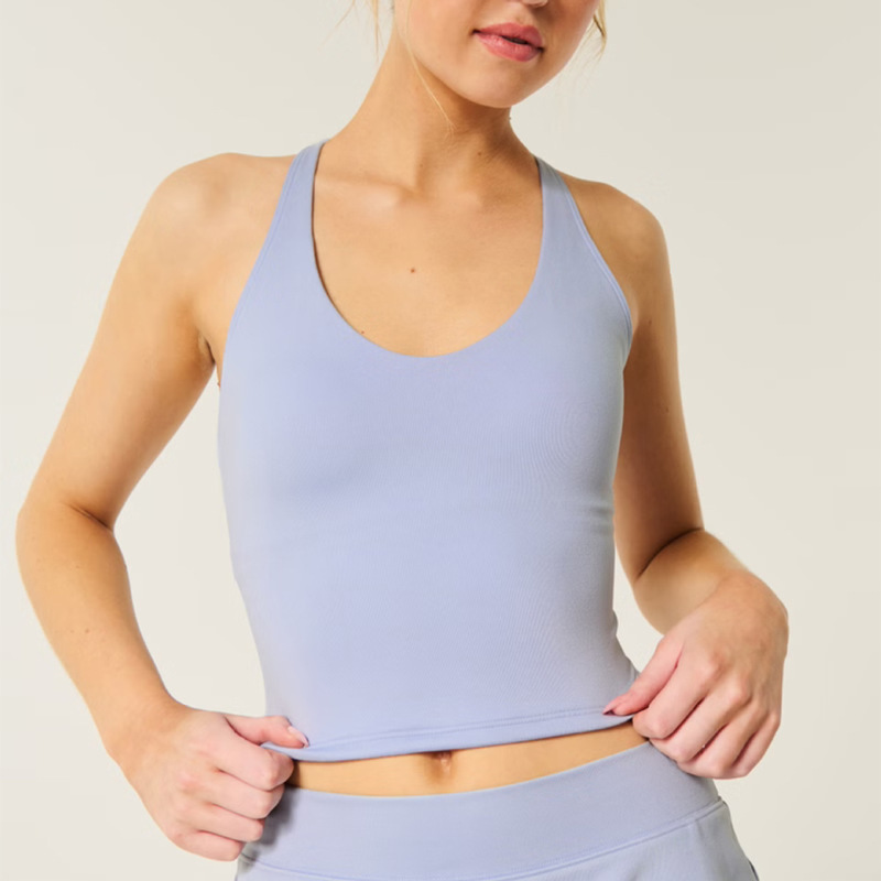 Cross-border nude yoga vest with open back and cross-beautiful back quick-drying sports underwear outdoor running fitness sports vest