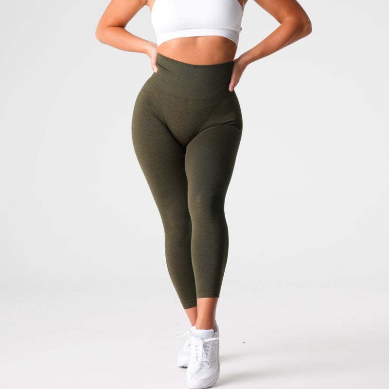 Specially supply cross-border tight hip-lifting wrinkle-free linen cationic fitness trousers yoga trousers seamless nine-point trousers