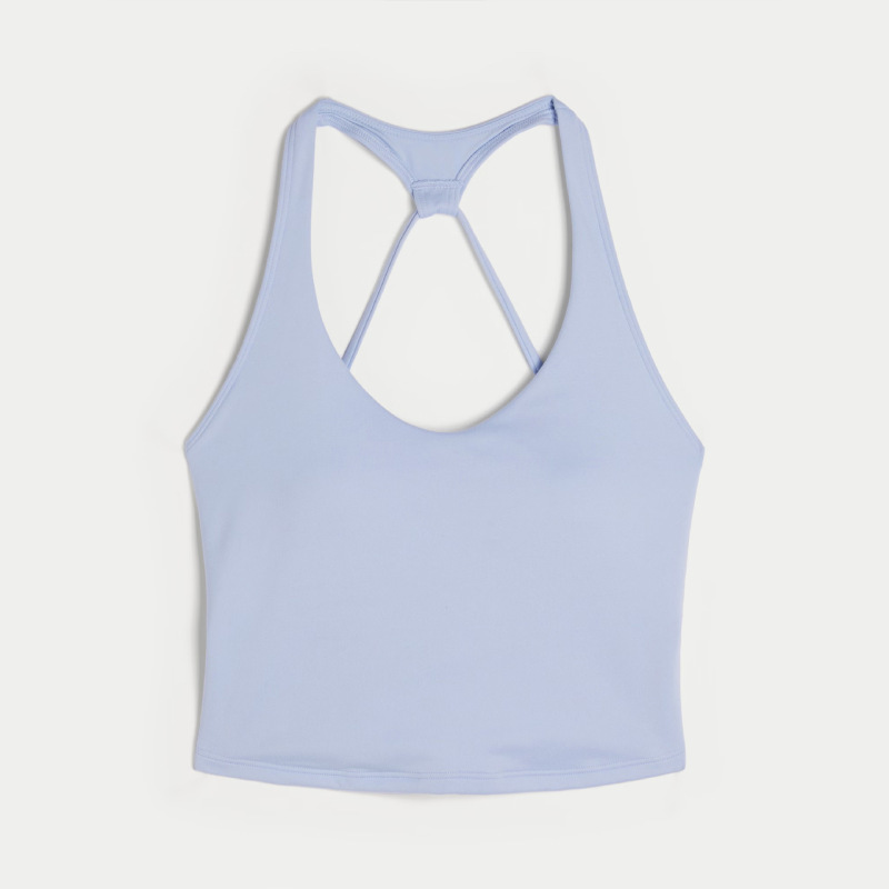 Cross-border nude yoga vest with open back and cross-beautiful back quick-drying sports underwear outdoor running fitness sports vest