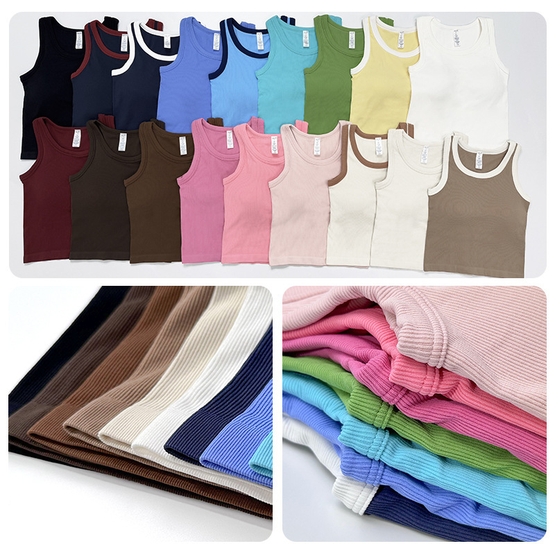 Cross-border basic sports bra for women with waist-hugging yoga clothes vest with integrated suspenders and chest pad tops for inner wear fitness clothes