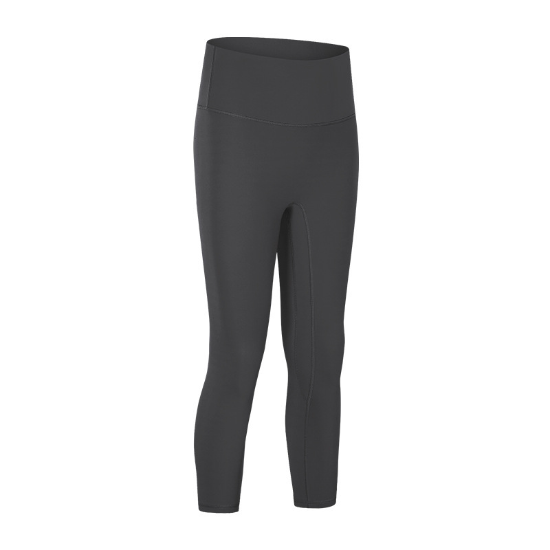 New spring and summer no embarrassing line nude yoga cropped pants high waist hip lift slimming sports fitness pants female DL065