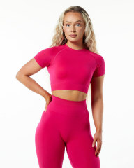 Bright pink suit