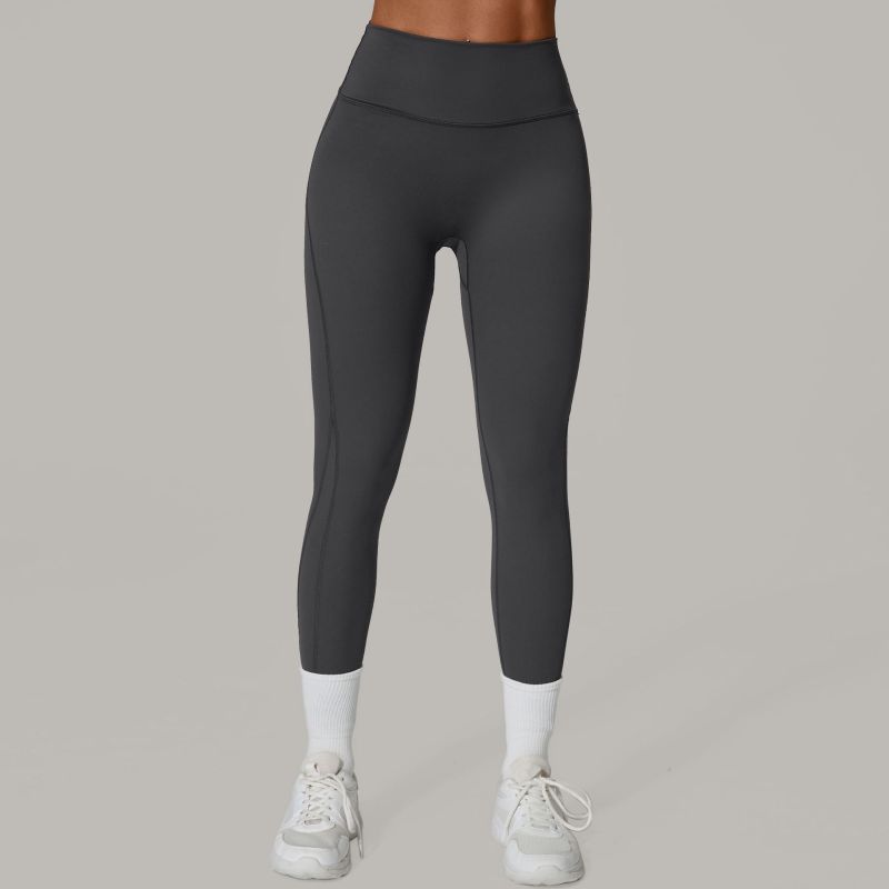Outdoor running fitness pants hip-lifting yoga pants stitching knitted tight high waist breathable sports yoga pants 87054