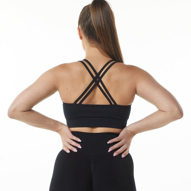 Specially supply cross-border double cross back beautiful back sports bra seamless three-quarter pants set yoga bra shorts set