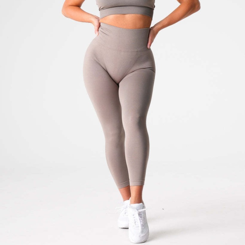 Specially supply cross-border tight hip-lifting wrinkle-free linen cationic fitness trousers yoga trousers seamless nine-point trousers